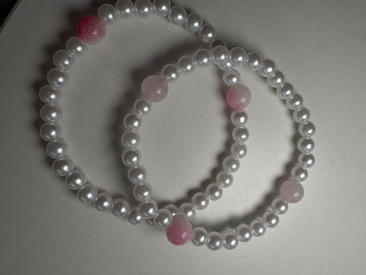 The Serenity Pearl & Rose Quartz Bracelet